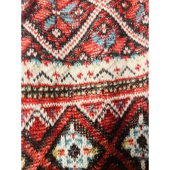 NEW Peck & Peck Wool Blend Tapestry Sweater Cardigan Sz L Tassel Hook Close Boho - Picture 9 of 14